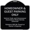Signmission Designer Series-Homeowner & Guest Parking Only Black & Silver Heavy-Gauge Aluminum A-DES-BS-1818-9970 - alternate 1